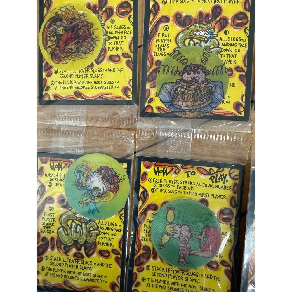 1995 bundle of sealed packs of Slug Pogs from‎ Pinnacle